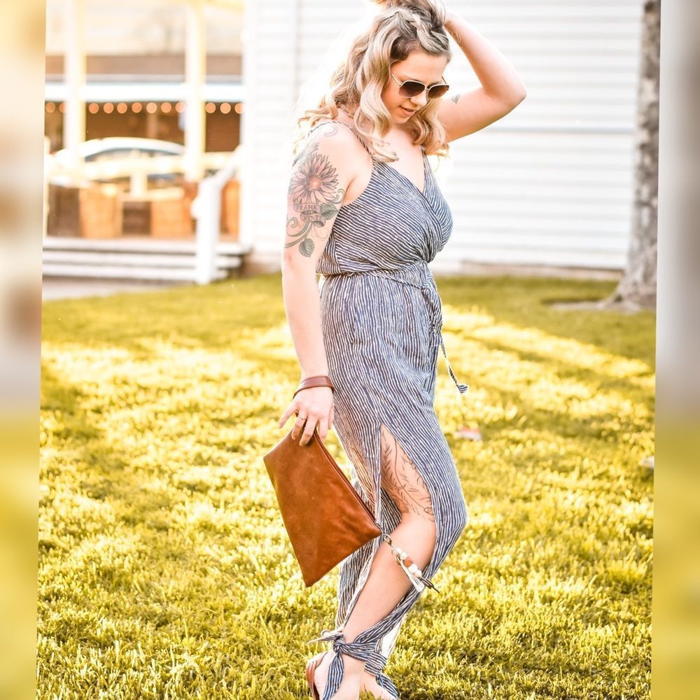 Boho Chic High Slit Jumpsuit